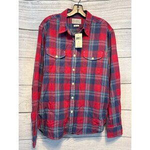 NWT Men's Lucky Brand Plaid Long Sleeve Button Down
